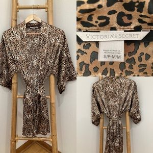 Victoria’s Secret Satin Leopard Robe